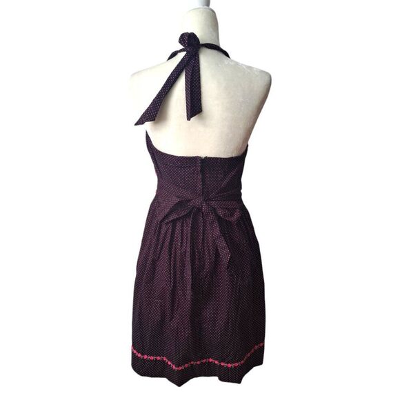 Speechless Y2K Women's Black Pink Polka dot Halter Dress Sz 11 - Picture 4 of 9